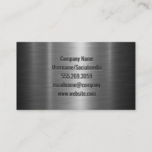 ホーム修理建築サービス | メタル 名刺 (裏面)