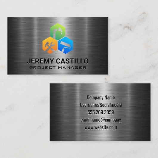 ホーム修理建築サービス | メタル 名刺 (正面/裏面)