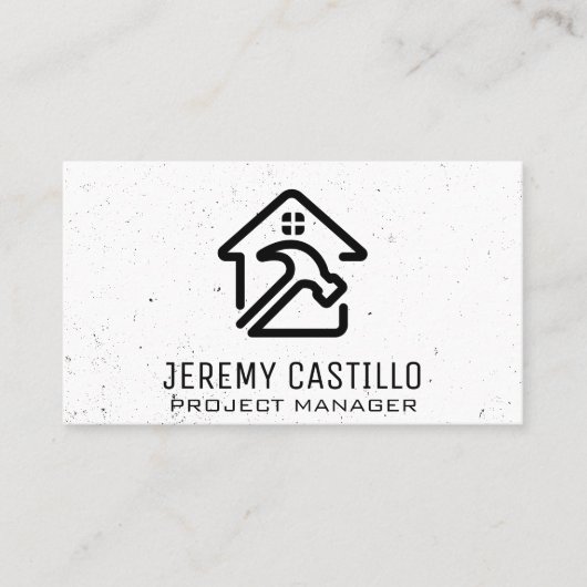 ホーム修理建築サービス |大工 名刺 (正面)