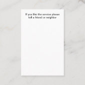 ホーム修理建築名刺 名刺 (裏面)