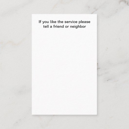 ホーム修理建築名刺 名刺 (裏面)