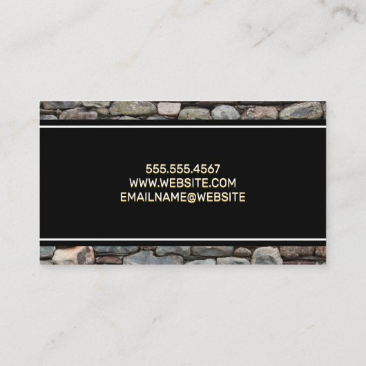 ホーム修理絵を描配管 | 石壁 名刺 (裏面)