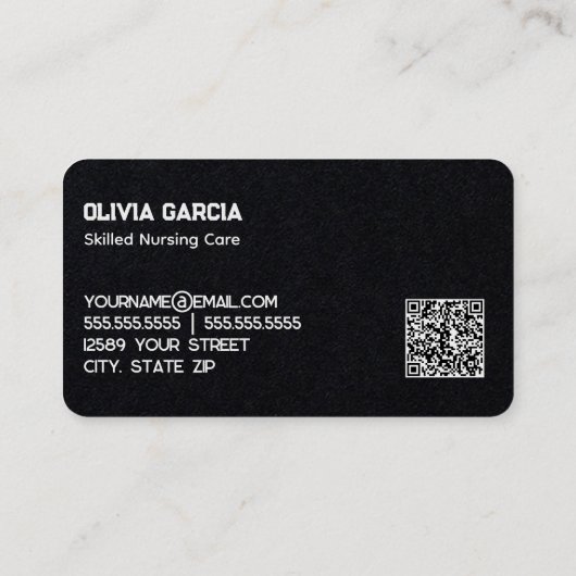 ホーム健康ナースカスタムQR 名刺 (裏面)