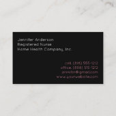 ホーム健康ナース登録ナース管理人 名刺 (裏面)