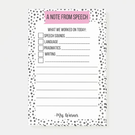 ホーム向け音声認識ノート – PERSONALIZE ポストイット (正面)