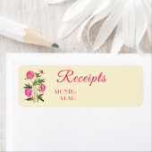 ホーム団体や組織牡丹フラワーレシートラベル ラベル (インサイチュ)