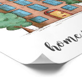 ホーム図解入りの、写真付きのスウィートホームアパートメント建物 ポスター (角)