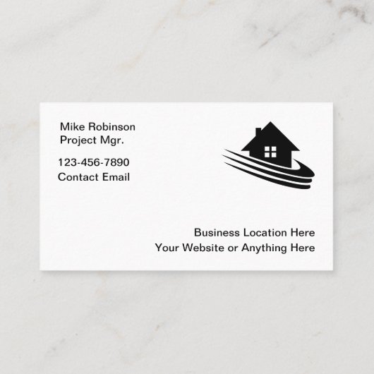 ホーム基礎および修理名刺 名刺 (裏面)