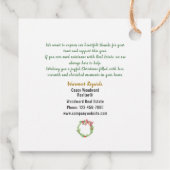 ホーム場所ハート | 実在不動産クリスマスかわいい フェイバータグ (裏面)