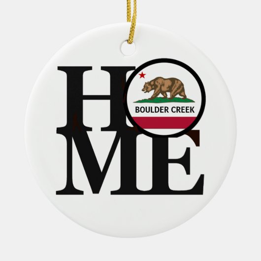 ホーム大きい石クリークカ セラミックオーナメント (正面)