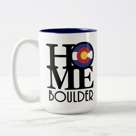 ホーム大きい石15oz ツートーンマグカップ (左)