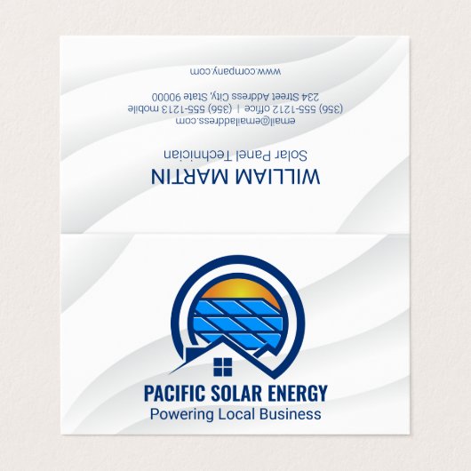 ホーム太陽のエナジーロゴ 名刺 (外部フラット)