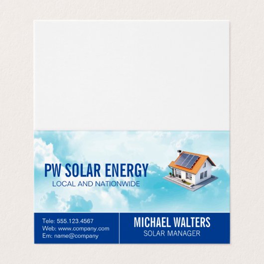 ホーム太陽の | クリーンエネルギー電力 名刺 (外部フラット)