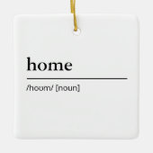 ホーム定義辞書の白黒の休日 セラミックオーナメント (正面)