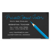 ホーム家庭教師先生鉛筆 マグネット名刺 (正面)