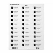 ホーム州アウトラインハートアリゾナ住所 ラベル (フルシート)