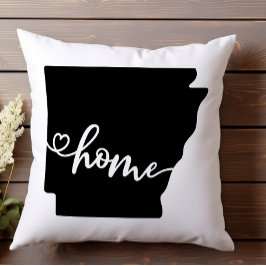 ホーム州アウトラインハートアーカンソー クッション