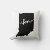 ホーム州アウトラインハートインディアナ クッション (正面)