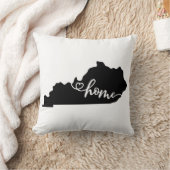 ホーム州アウトラインハートケンタッキー クッション (ブランケット)