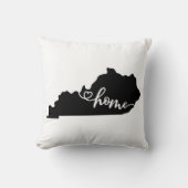 ホーム州アウトラインハートケンタッキー クッション (正面)