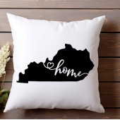 ホーム州アウトラインハートケンタッキー クッション