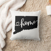 ホーム州アウトラインハートコネチカット クッション (ブランケット)