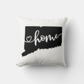 ホーム州アウトラインハートコネチカット クッション (正面)