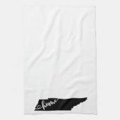 ホーム州アウトラインハートテネシー キッチンタオル (縦)