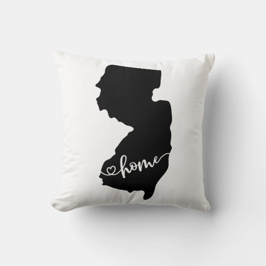 ホーム州アウトラインハートニュージャージー クッション (正面)