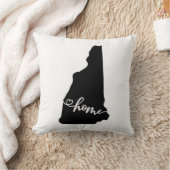 ホーム州アウトラインハートニューハンプシャー クッション (ブランケット)