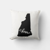 ホーム州アウトラインハートニューハンプシャー クッション (正面)