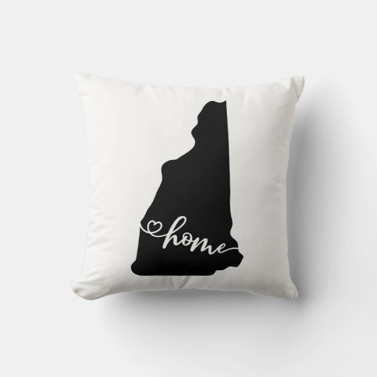 ホーム州アウトラインハートニューハンプシャー クッション (正面)