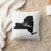 ホーム州アウトラインハートニューヨーク クッション (ブランケット)