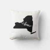 ホーム州アウトラインハートニューヨーク クッション (正面)