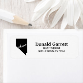 ホーム州アウトラインハートネバダアドレス ラベル