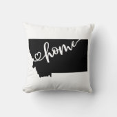 ホーム州アウトラインハートモンタナ クッション (正面)