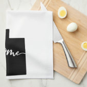 ホーム州アウトラインハートユタ キッチンタオル (四つ折り)