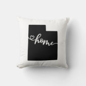 ホーム州アウトラインハートユタ クッション (正面)