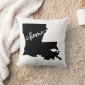 ホーム州アウトラインハートルイジアナ クッション (ブランケット)