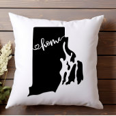 ホーム州アウトラインハートロードアイランド クッション