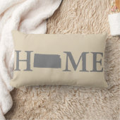 ホーム州カンサスグレイ&クリーム ランバークッション (ブランケット)