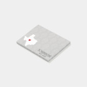 ホーム州マップアート – 名前をカスタムするテキサス州 ポストイット (アングル)