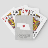 ホーム州マップアート – 名前をカスタムするネブラスカ トランプ (裏面)