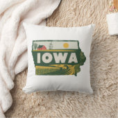 ホーム州レトロカラーアイオワ クッション (ブランケット)
