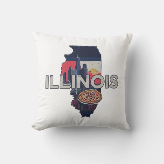ホーム州レトロカラーイリノイ クッション (正面)