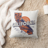 ホーム州レトロカラーカリフォルニア クッション (ブランケット)