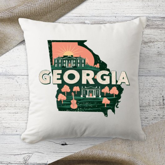 ホーム州レトロカラージョージア クッション