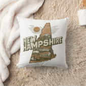 ホーム州レトロカラーニューハンプシャー クッション (ブランケット)