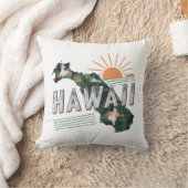 ホーム州レトロカラーハワイ クッション (ブランケット)