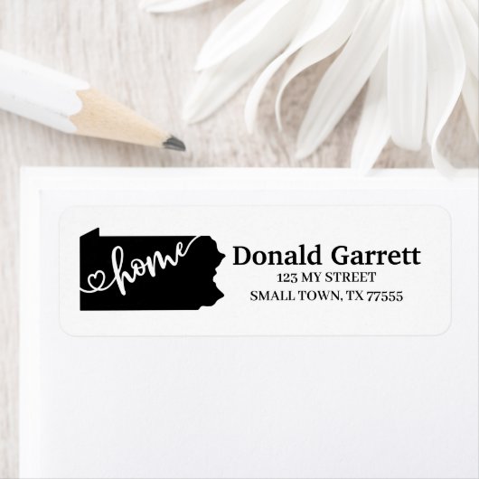 ホーム州概要ハートペンシルバニア州アドレス ラベル (インサイチュ)